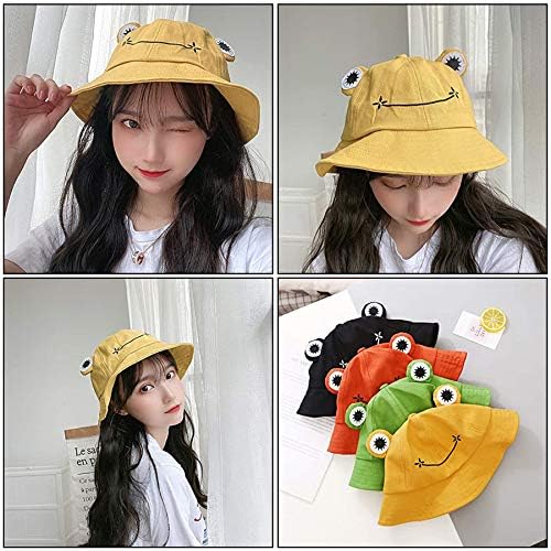 Rarityus unisex drăguț găleată de broască pălărie de soare amuzant de vară pălărie de bumbac pachetă pentru femei bărbați adulți adolescenți copii