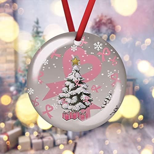 Aroggeld Ornamente ceramice de Crăciun, cancer de sân Cancer de Crăciun decorare ornament, seturi de ornament animal de condimente