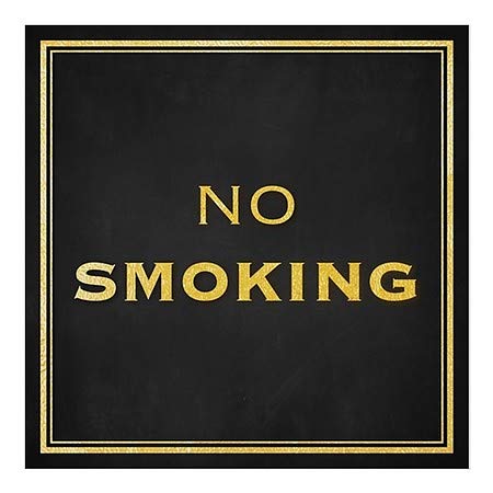 Cgsignlab | „Fără fumat -Gold clasic” Cling | 16 x16