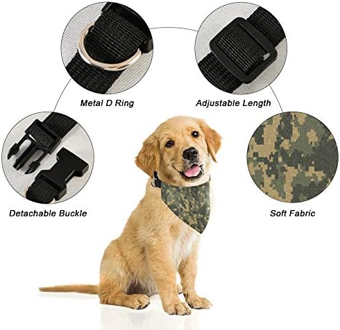 Guler pentru câini bandana pentru animale de companie eșarfă digitală de camuflaj digital forță oraș pasionat militar pătrat