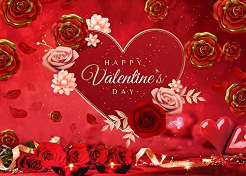 CYLYH 7x5ft Valentine 's Day fundal frumos floare dragoste inima Valentine' s Day Party mireasa duș nunta aniversare decorare