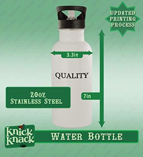 Cadouri Knick Knack alimentate de gogoși - sticlă de apă din oțel inoxidabil 20oz, argintiu