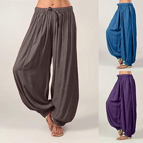 TRENDINAO femei Harem Yoga pantaloni, lenjerie Casual confortabil Vrac largi largi picior talie cravată Harem Pantaloni