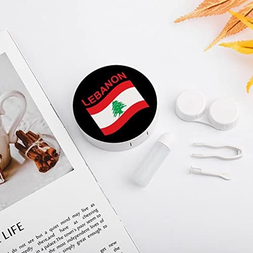 Steagul Libanului călătorie lentile de Contact caz Kit portabil lentile de Contact cutie inmuiati Kit de stocare cu oglinda