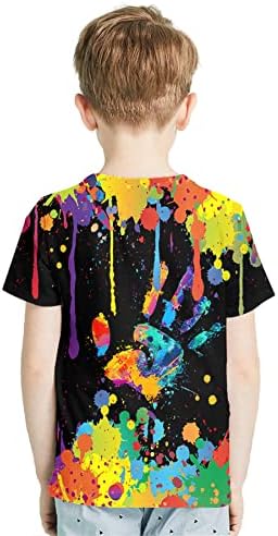 Yasswete Băieți Fete T-Shirt 3D Realist grafic Crewneck maneca scurta imprimate tee Shirt Topuri pentru copii adolescenti 6-16