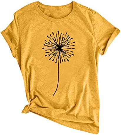 Cămașă grafică pentru femei drăguțe cu mânecă scurtă tricou pentru fete adolescente tricouri grafice casual-floarea-soarelui tricouri estetice