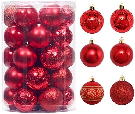 Eesll Balls de Crăciun Ornamente cu minge de Crăciun Bilele multicolore ale atmosferei festive rochie de spargere set pentru