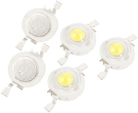 X-DREE 1W de economisire a energiei alb LED lampă lumina margele emițător 100-110LM 5pcs (1W ahorro de energiementroa l comandampara