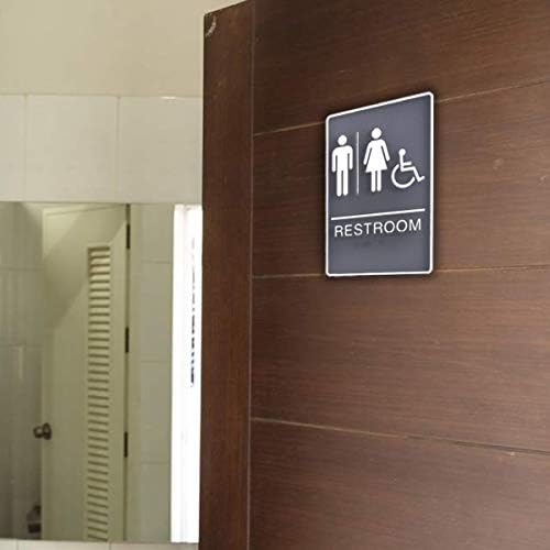 Bebarley Self-Stop-Ada Ada Braille Unisex Semne de toaletă cu bandă de 3 m pe față dublă pentru birou sau de afaceri și de