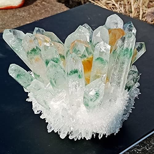 TELONI verde Natural fantomă cristal Cluster original Piatra vindecare Reiki cristale portocalii minerale Specimen Home Decor