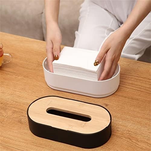 Sdgh al alb living desktop japoneză și țesut din lemn desen cutia de hârtie creativă gospodărie cutia de depozitare multifuncțională