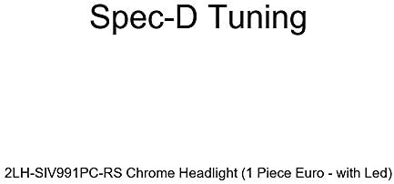 SPEC - D TUNING 1 buc crom carcasă clar lentile faruri compatibil cu Chevy Silverado 1500 2500 1999-2002, 01-02 3500, 00-06