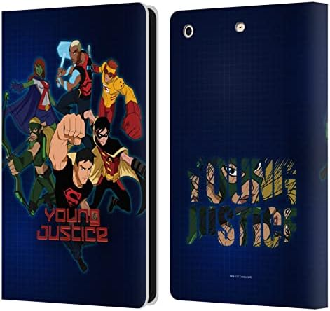 Head Case Designs licențiat oficial Young Justice Personaj Artă Grafică din piele Portofel din piele Copertă Compatibil cu