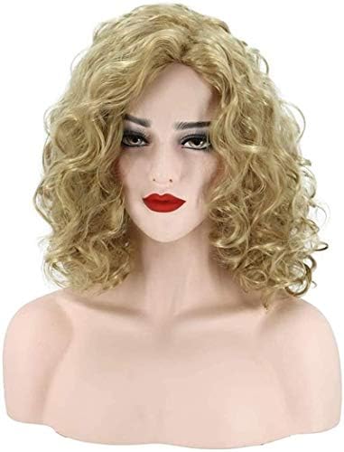Xzgden peruca de înlocuire a părului, peruca Europeană și Americană peruca de aur Africană mică creț Rose Net SET peruca 42cm