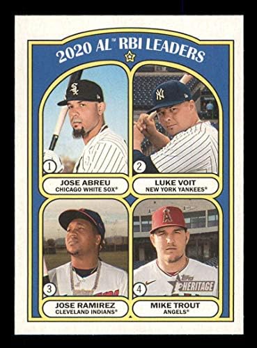 2021 Topps Heritage 88 Luke Voit/Jose Ramirez/Mike Trout/Jose Abreu Leaders Leaders NM-MT New York Yankees/Cleveland Indians/Los