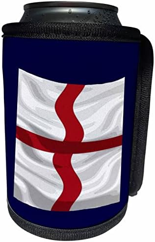 3Drose Steag stilizat al Angliei St George Cross - Can Cooler Bottle Wrap