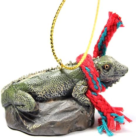 Concepții de conversație Iguana minuscule miniatură un ornament de Crăciun - încântător!