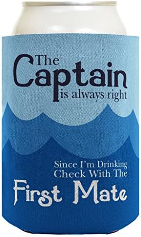 Căpitanul amuzant de bere coolie întotdeauna dreapta verifică primul partener nautic naving navigat batch gag cadou