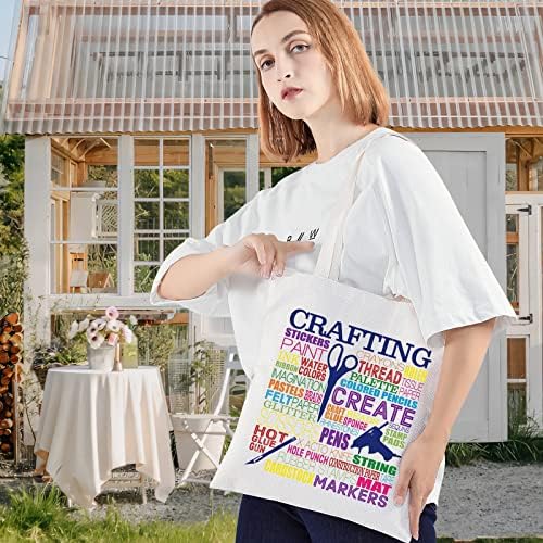 Levlo Crafting Canvas Tote Bag Crafter Cadou Crafting Mom Bag pentru producători de ambarcațiuni