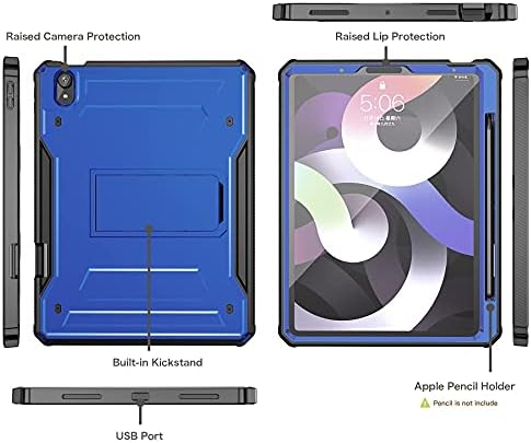 Proiectare Fito pentru iPad Air a 4-a carcasă de generație cu suport pentru creion, acoperire de protecție cu corp complet
