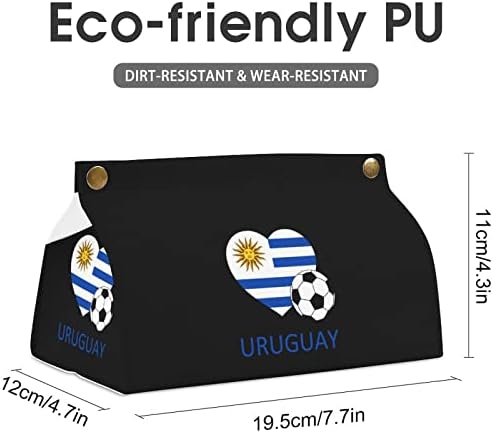 Love Uruguay Soccer Cutie Acoperire PU PU din piele Tissue Suport pentru țesut dreptunghiular Facial Tissue Organizator de hârtie