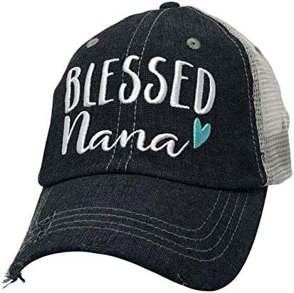 Cocovici pentru femei binecuvântate Nana Hat | Nana Hat | Fericit Nana Cap | Cadou nana | Binecuvântat Nana 804 gri închis
