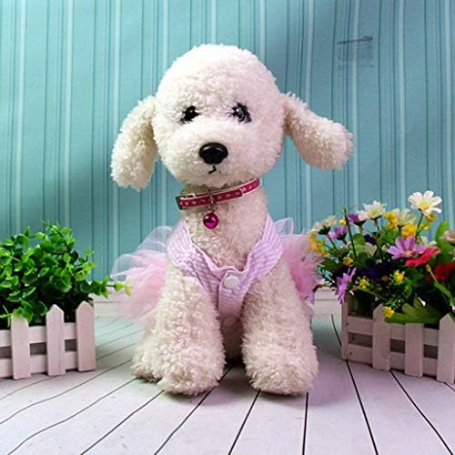 Honprad Rainbow Dog Pulover pentru animale de companie rochie cu dungi imprimeu vest de vară vestă moale pentru câini care
