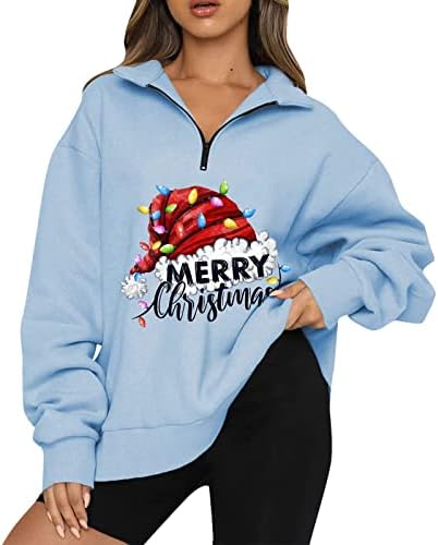 Crăciun fericit Hanorace pulover pentru femei, doamnelor fete adolescente Xmas tricou cu imprimeu grafic iarnă Topuri la modă