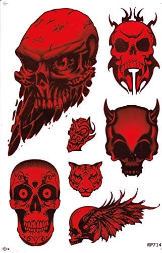 1 foaie - Skull Dead Reaper Red Dimensiune 1 foaie: 27 cm x 18 cm Motociclete Transparent ATV Motocross Supercross Vinyl Scooter