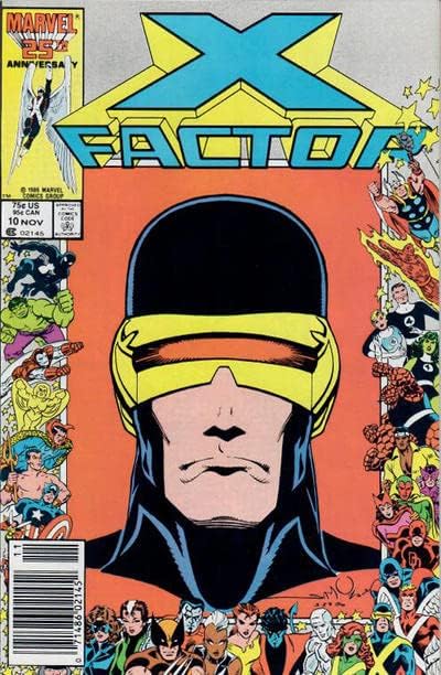 X-Factor 10 VF; Marvel carte de benzi desenate / 25th Anniversary frame cover