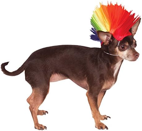 Rubie ' s Rainbow Mohawk Perucă Pentru Animale de companie, medie / mare