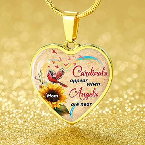Bijuterii cu carduri de mesaje, colier handmade-colier handmade cu cardinale cu lanț apar când îngerii sunt în apropierea colierului