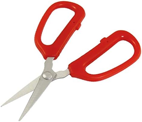 X-DREE Student Paper Crafting Red plastic mâner foarfece instrument 4.8 (Herramienta para tijeras con mango de PL progrestico