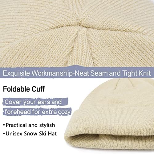 FZ Fantastic Zone Womens Mens Iarna de iarnă cald pălării de beanie tricotat Slouchy Capac cu craniu cu fleece căptușit pentru