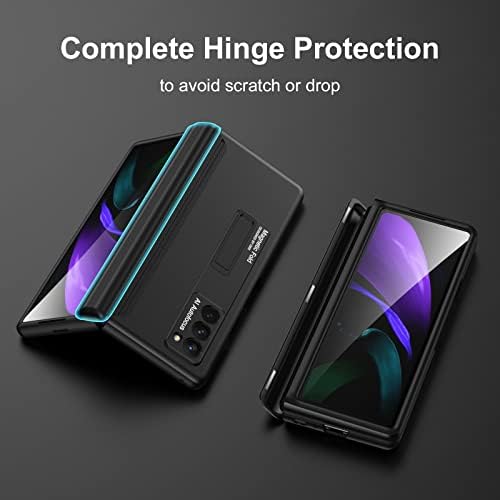 Libeagle Compatibil cu Samsung Galaxy Z Fold 2 Carcasă [Protecția magnetică a balamalei] [Metal Kickstand] [Ușor și subțire]