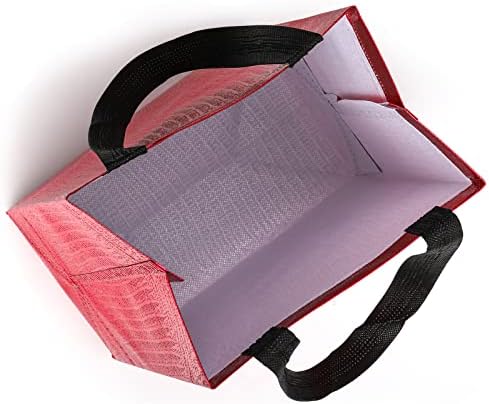 Dicunoy 40 Pack Pack Reutilizabil Genti cu mânere, pungi de cumpărături lucioase, geantă elegantă de dimensiuni medii pentru