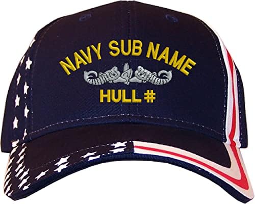 Cadouri personalizate SPIFFY Submarinul Navy SUA cu numele alegerii dvs. Capacul de baseball brodat personalizat personalizat