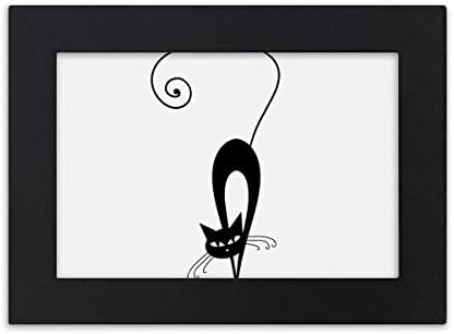 Diythinker Walking Black Cat Halloween Animal desktop Frame foto Ornamente Imagine Artă Artă Pictură Cadou