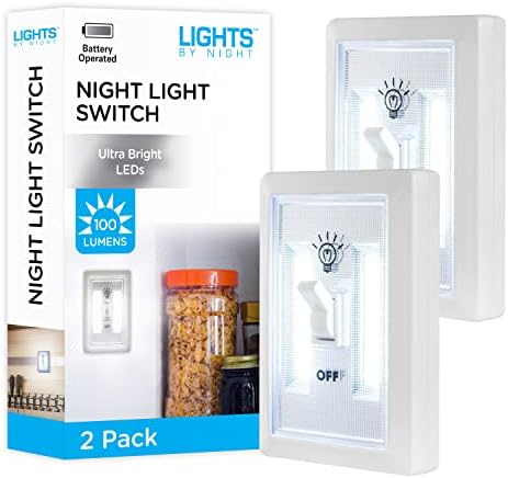 Lumini de noapte comutator de lumină LED fără fir, cu baterie, 100 lumeni, lumină de la robinet, comutator de lumină portabil,