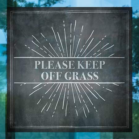 Cgsignlab | „Vă rugăm să țineți -vă de pe fereastră de iarbă -BROSCHIL” CLAGINA | 8 x8