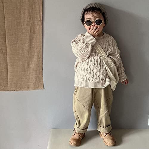 Băiețelul tricot solid tricot fetiță fetiță de bumbac bumbac cu mânecă lungă pulovere top toamna haine de iarnă