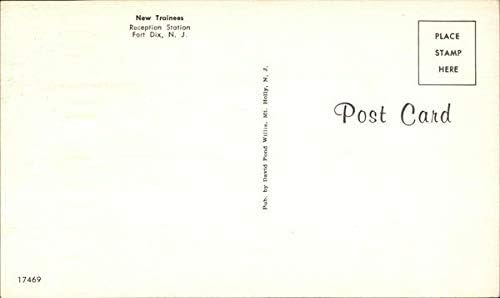 Noi stagiari în formare la stația de recepție Fort Dix, New Jersey NJ carte poștală originală Vintage