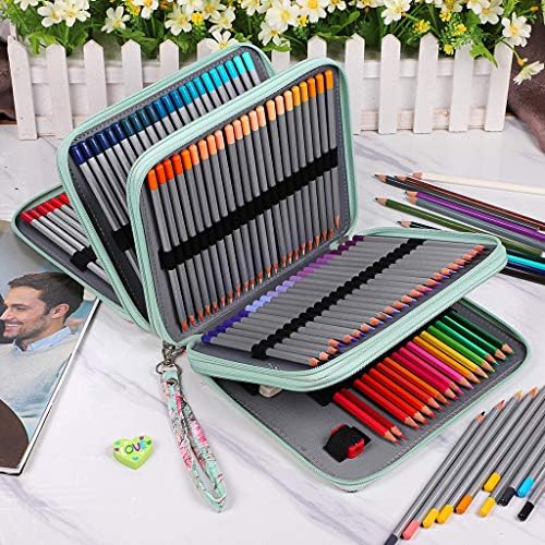Case de creion colorat BTSKY- 160 sloturi pentru creion suport pentru creion pungă de creion cu capacitate mare de capacitate