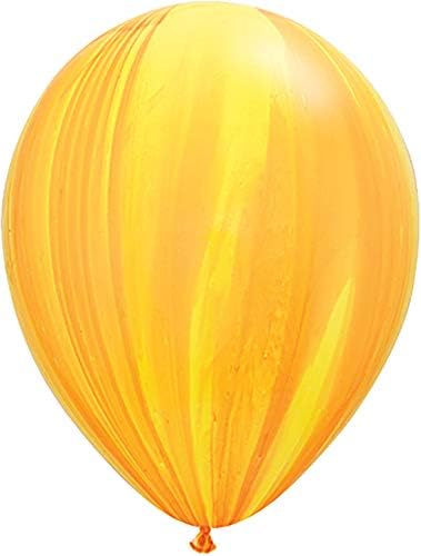 Compania de baloane pioniere ylw & amp orng aga agate latex balon, 11 & quot, galben/portocaliu