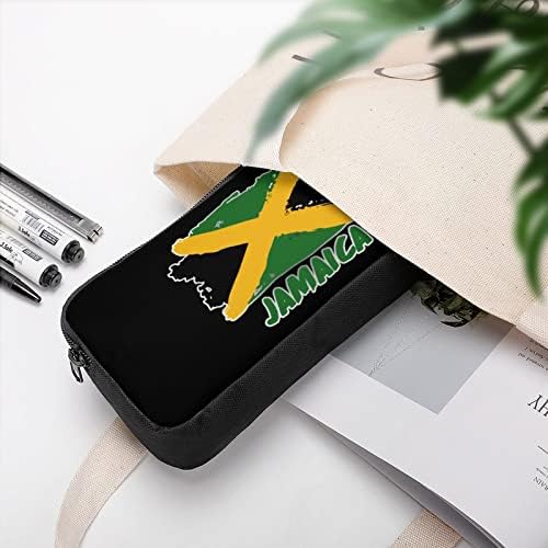 Jamaica Flag pentru adolescenți pentru adulți carcasă cu capacitate mare de stilou pungă creion de depozitare durabilă