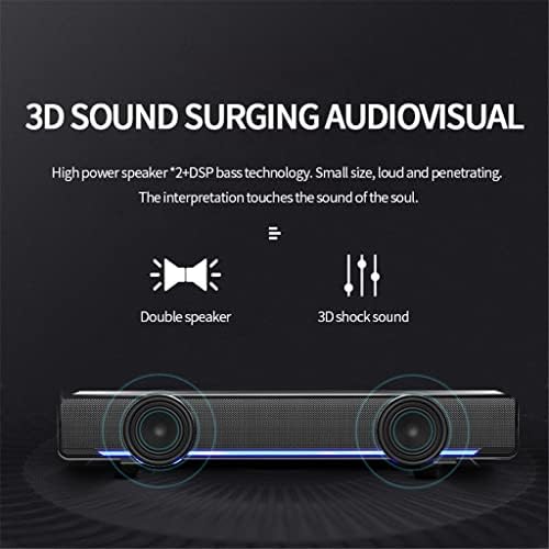 SDFGH Wireless Bluetooth Speaker Computer SoundBox subwoofer Boombox Difuzor Surround Stereo 3D pentru PC Laptop Tablet