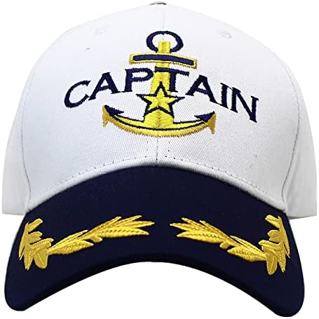 Albastru brodate Capitanul reglabil pălărie & amp; primul Mate potrivire Skipper Boating baseball șepci nautice Marine Sailor