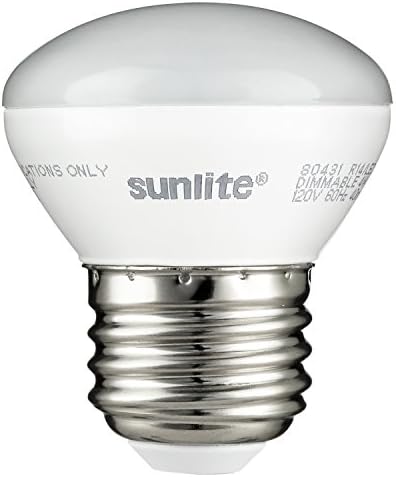 Sunlite 80557-SU LED R14 Mini Reflector Floodlight bec, 4 wați , 250 lumeni, bază medie, reglabilă, ETL listată, 3000k Alb