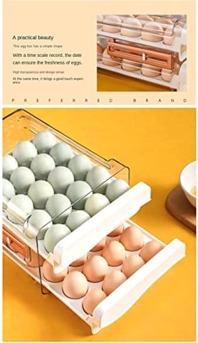 Cutie de depozitare a ouălor JZRH cu cutie de ouă cu sertar la scară de timp, transparentă vizibilă poate fi utilizată pentru