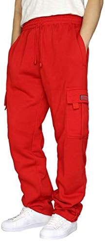 Pantaloni de marfă din ozmmyan pentru bărbați Pantaloni de buzunar cu talie solidă pantaloni de buzunar liberi pantaloni lungi